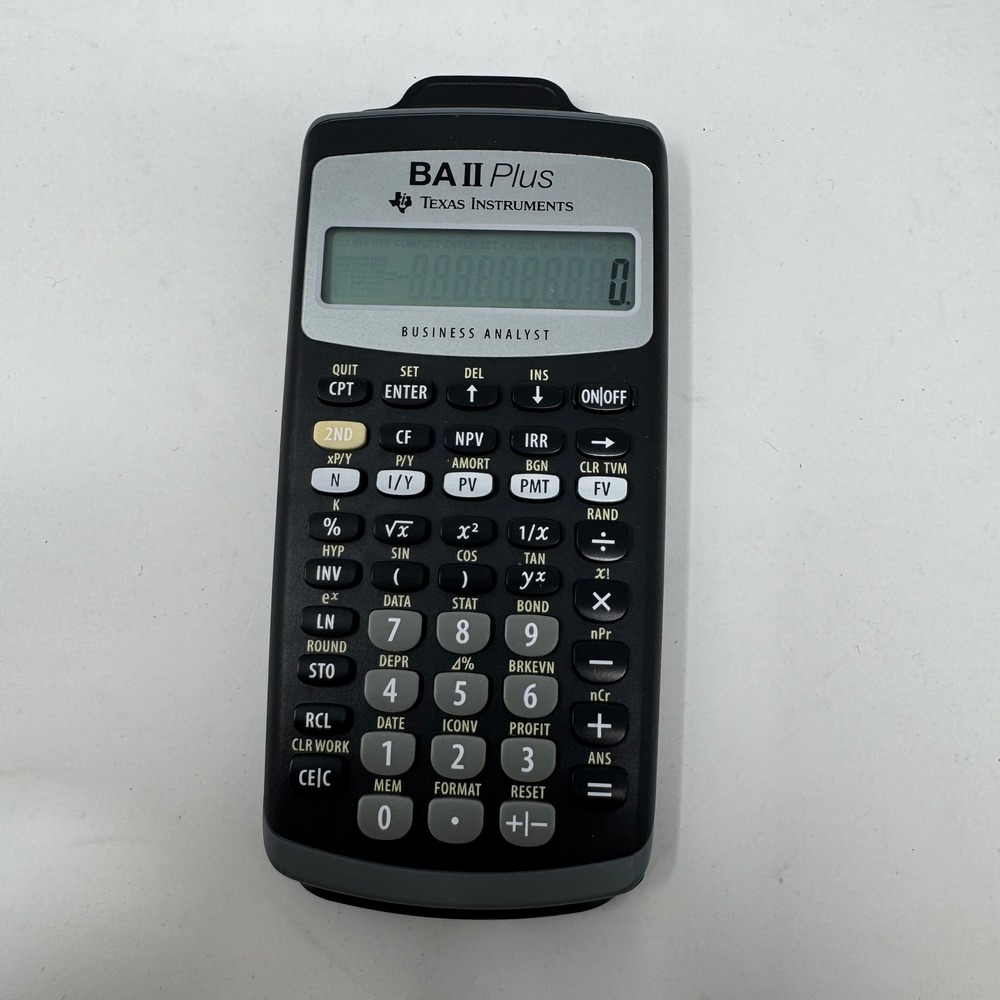 Texas Instruments BA II Plus Financial Calculator Black Preowned Business